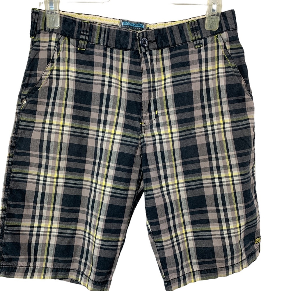 POINT ZERO Collection Mens Plaid Yellow & Black